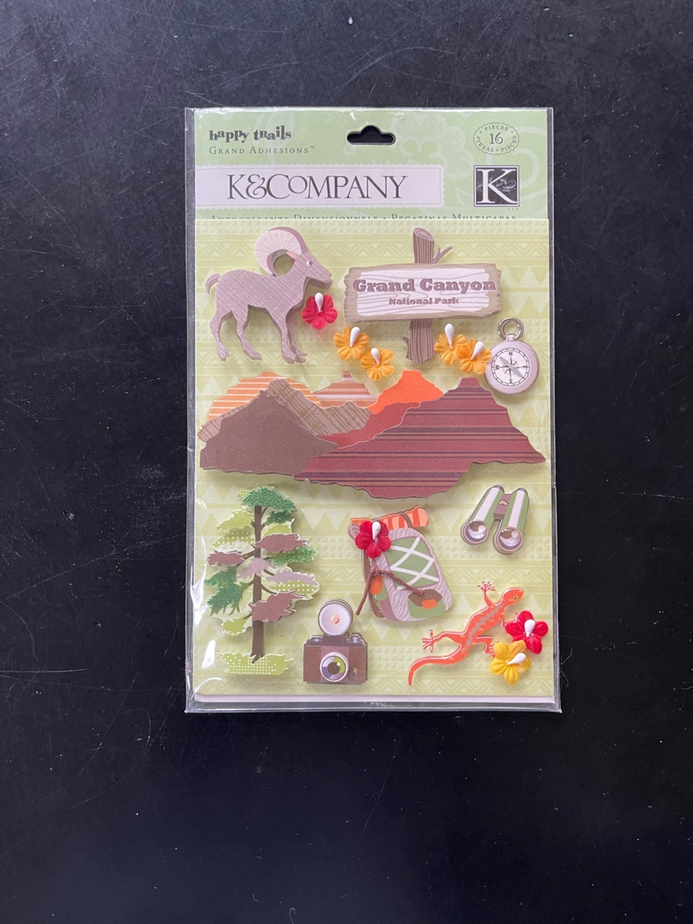 K & Company Happy Trails Grand Canyon Grand Adhesions Dimensional Stickers
